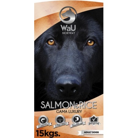 WAU SALMON Y ARROZ 15kg.