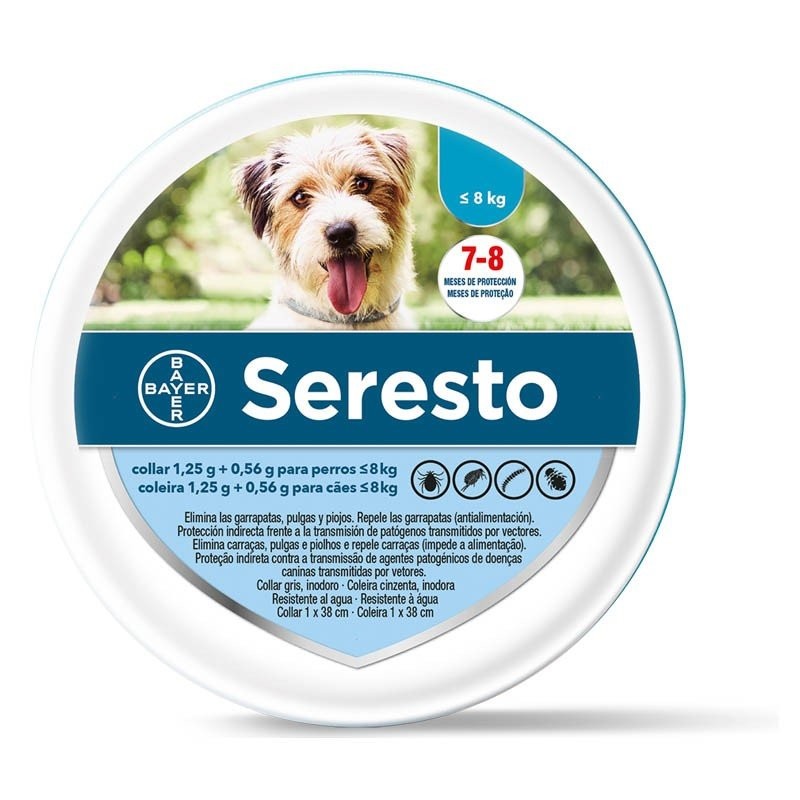 SERESTO COLLAR PERRO ENVASE LATA "DTO. VOL."